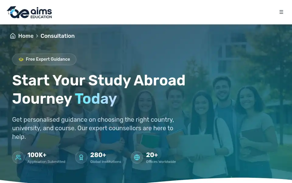 Screenshot of aimseducation.co.uk