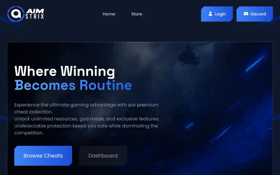 Screenshot of aimstrix.com