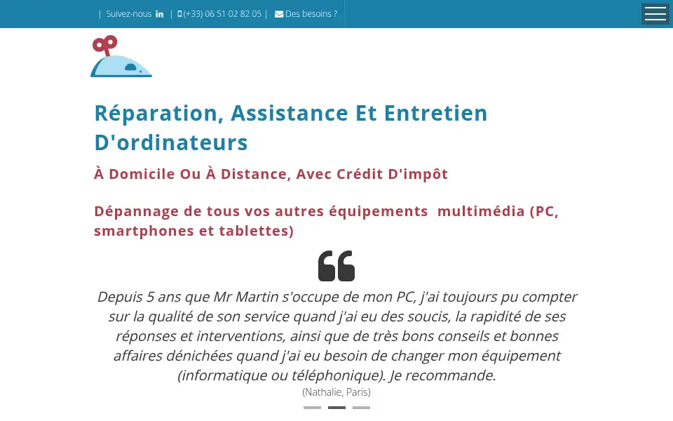 Screenshot of ainbonpc.fr