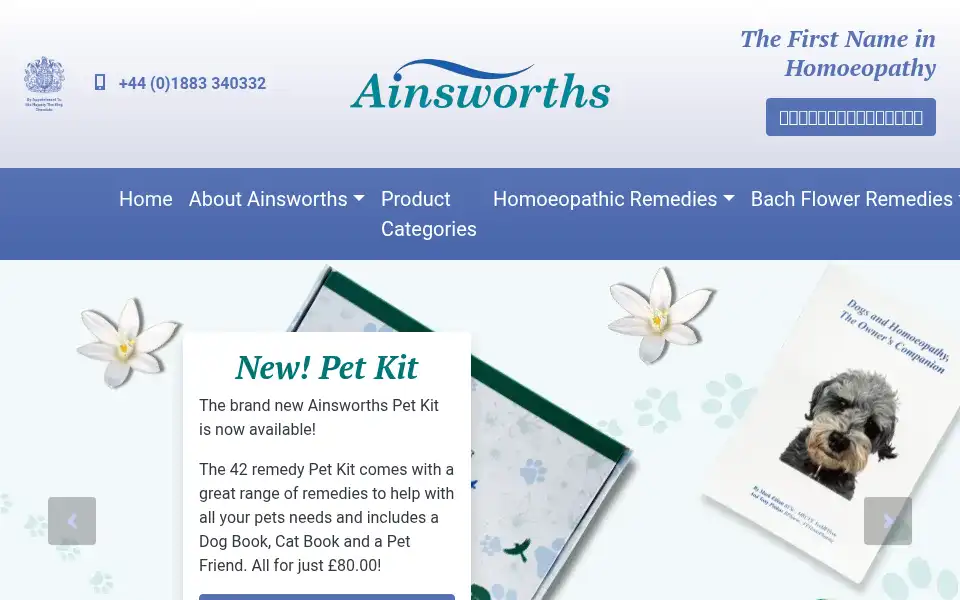 Screenshot of ainsworths.com