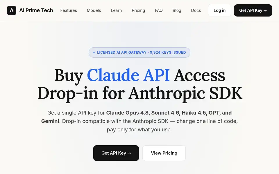 Screenshot of aiprimetech.io