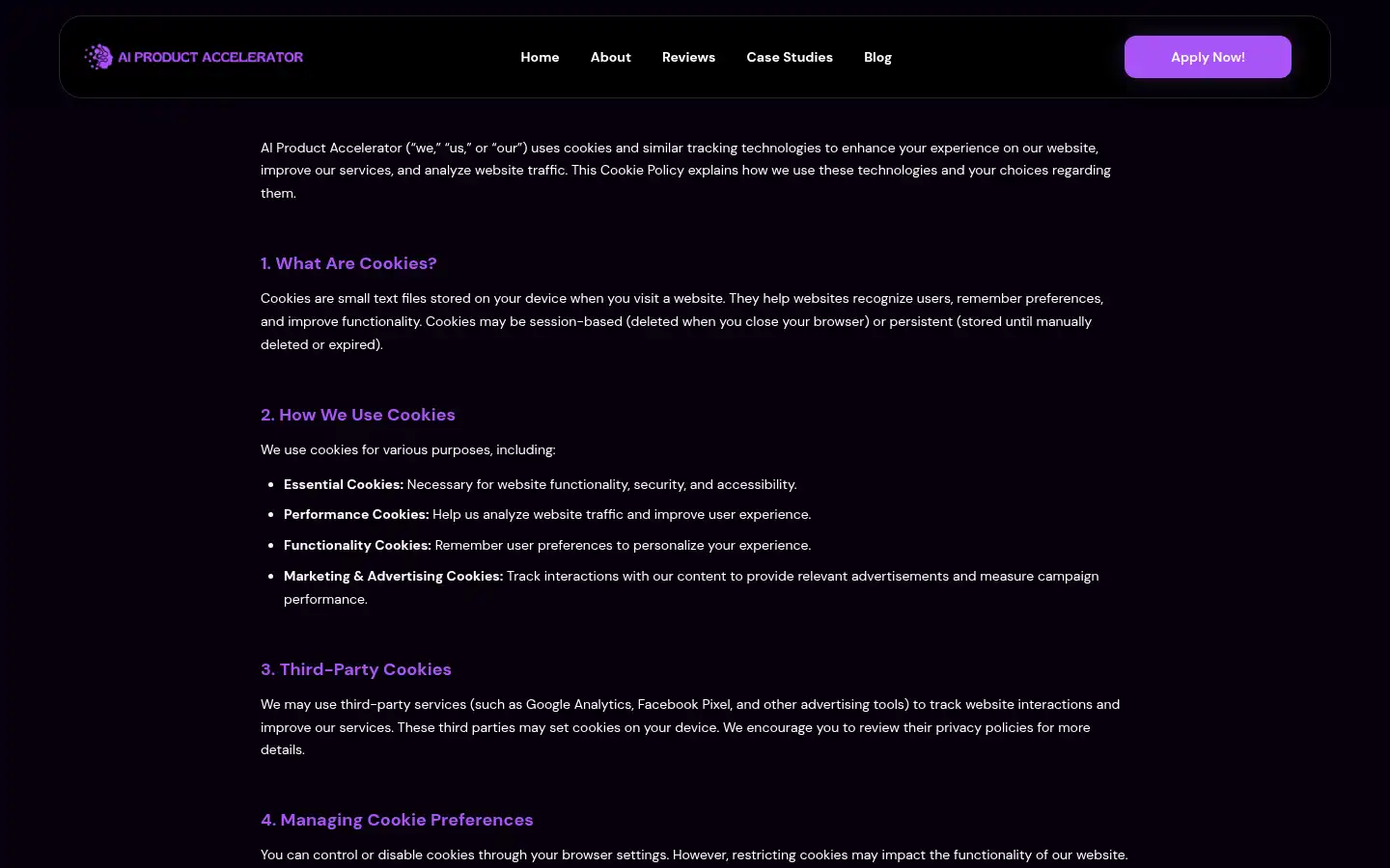 Screenshot of aiproductaccelerator.com