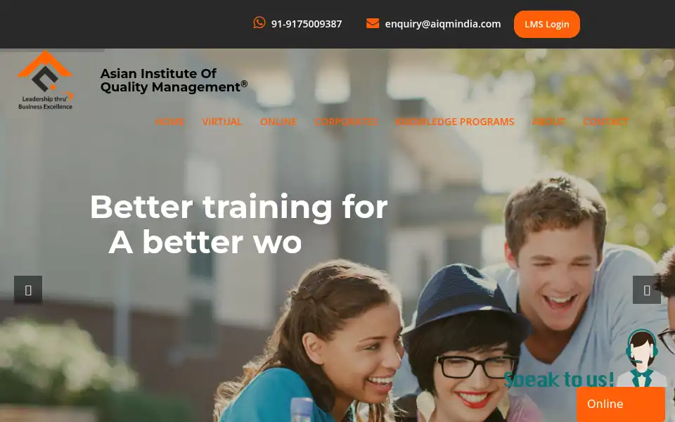 Screenshot of aiqmindia.com