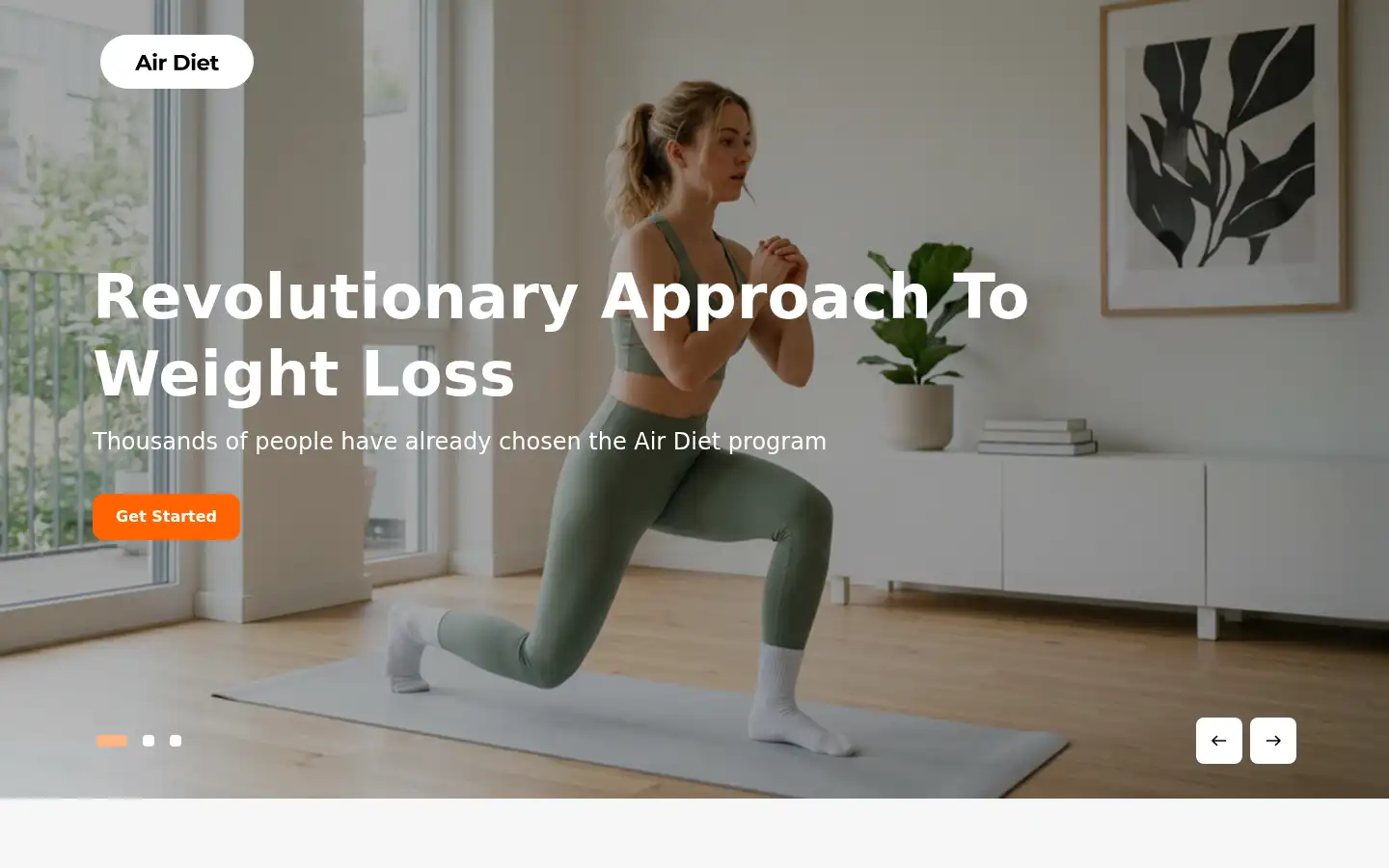 Screenshot of air.diet
