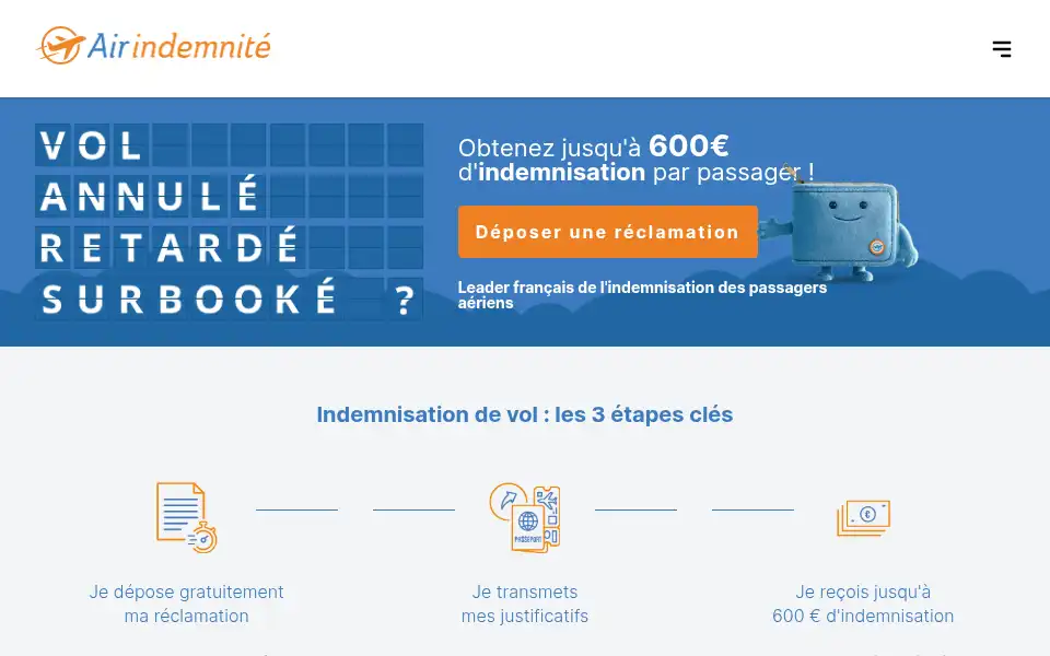 Screenshot of air-indemnite.com