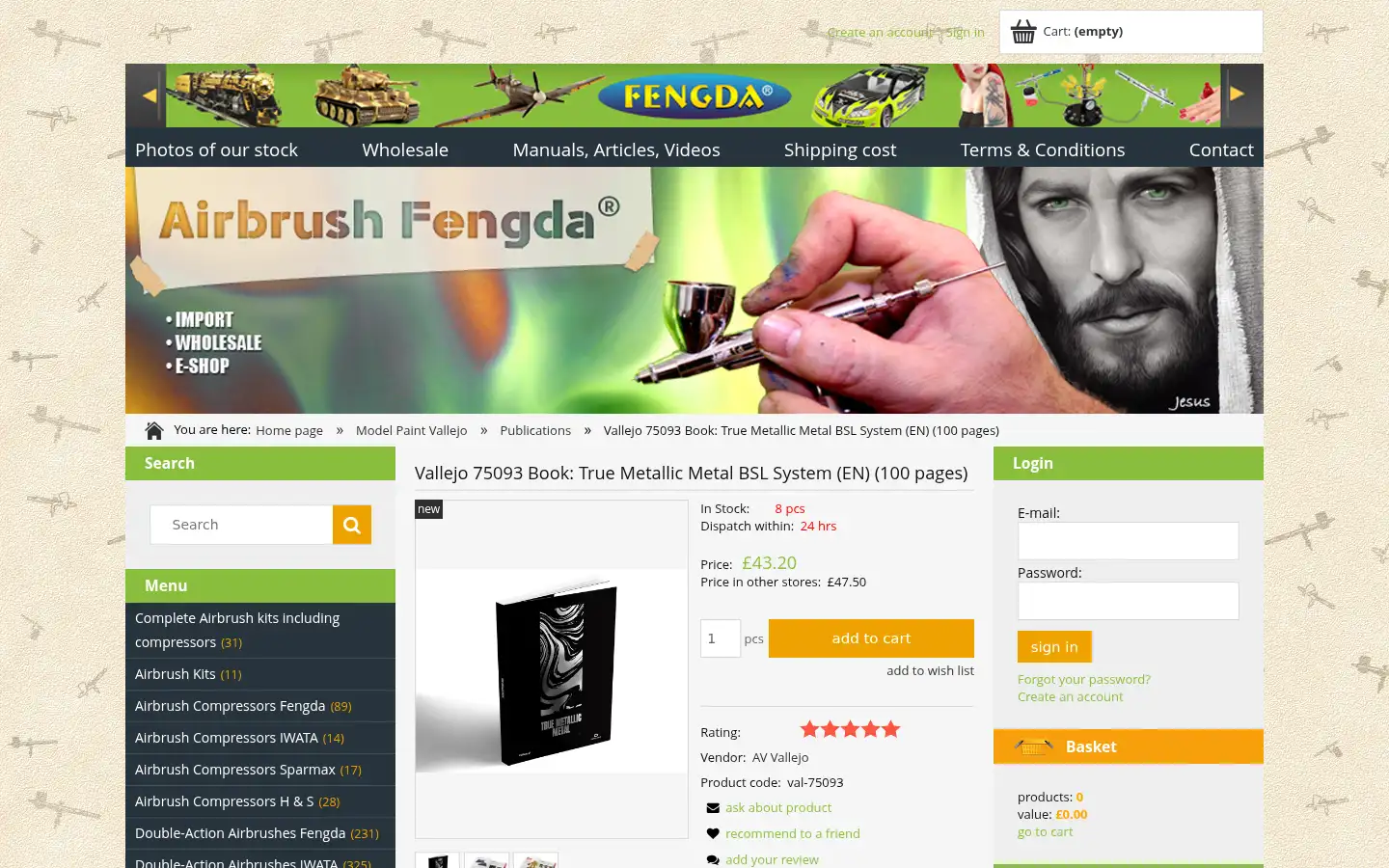 Screenshot of airbrush-fengda.co.uk