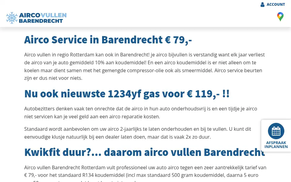 Screenshot of airco-vullen-barendrecht.nl