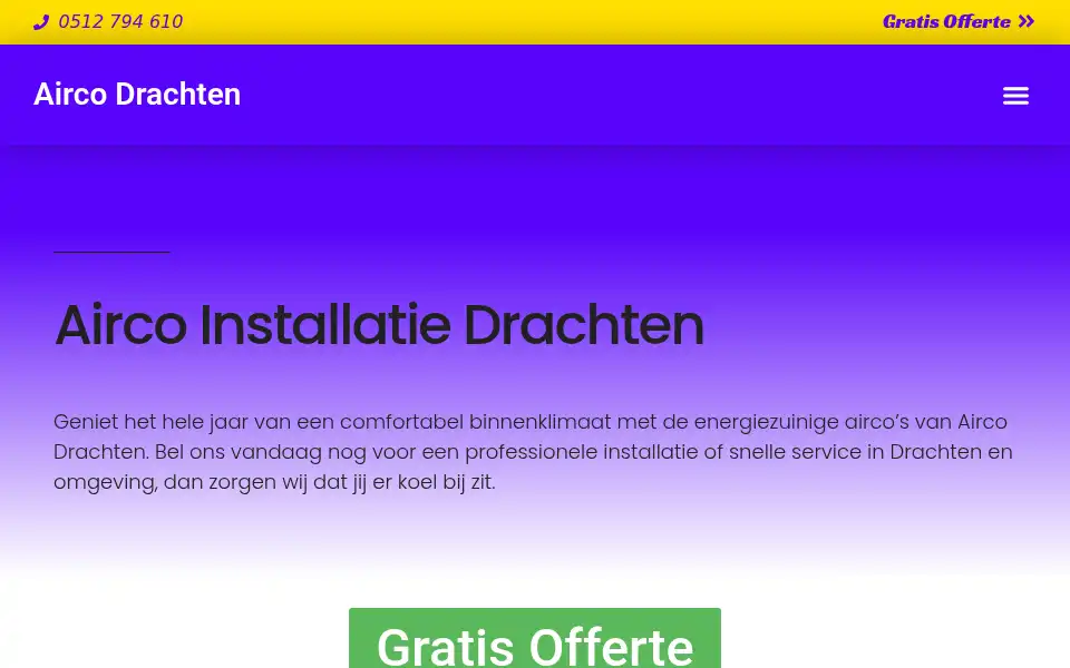 Screenshot of aircodrachten.com