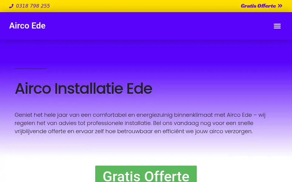 Screenshot of aircoede.com