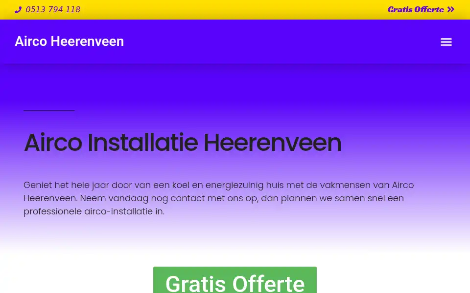 Screenshot of aircoheerenveen.com