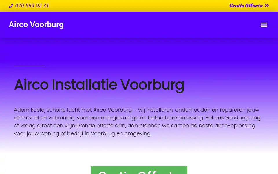 Screenshot of aircovoorburg.com
