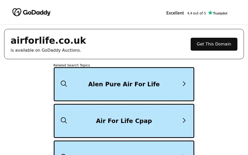 Screenshot of airforlife.co.uk
