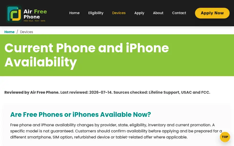Screenshot of airfreephone.com