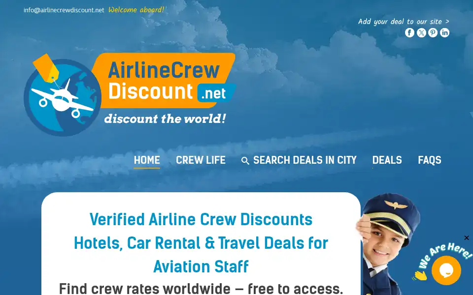 Screenshot of airlinecrewdiscount.net