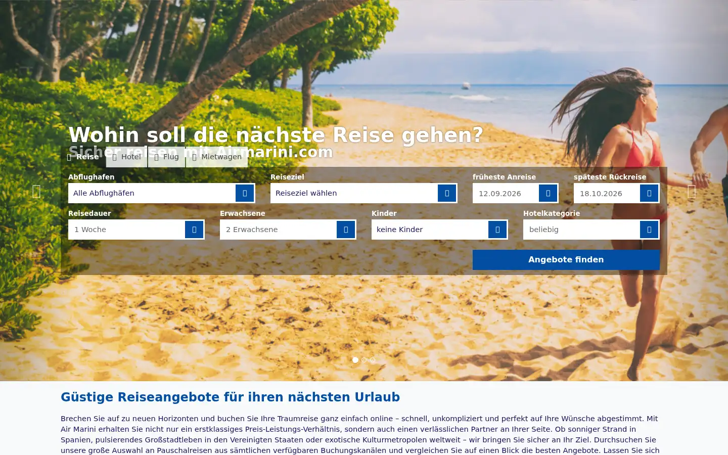Screenshot of airmarini.com