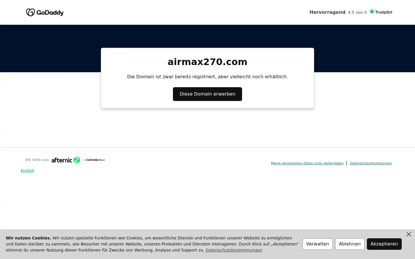 Screenshot of airmax270.com