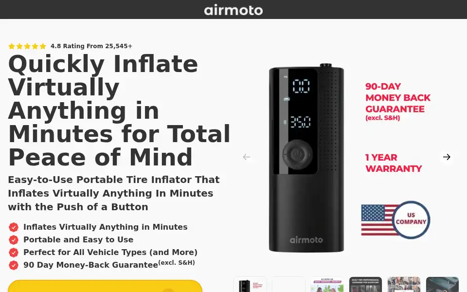 Screenshot of airmoto.com