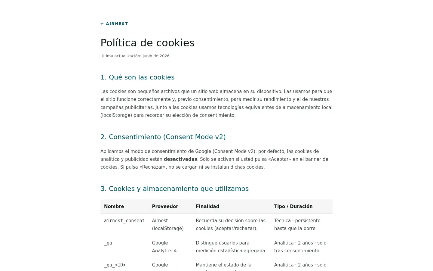 Screenshot of airnest.es