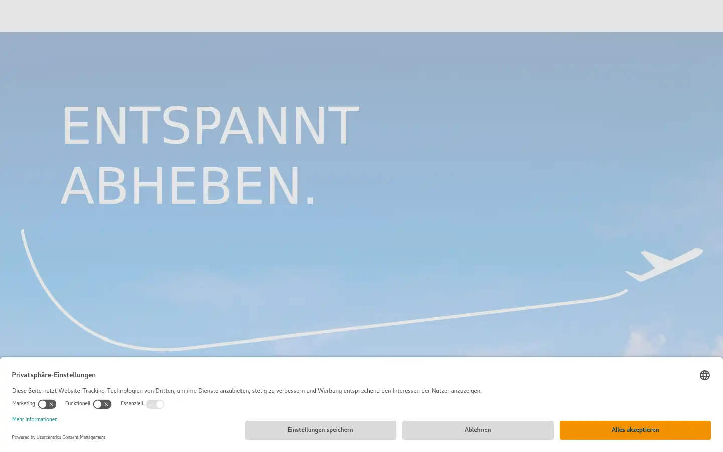Screenshot of airport-nuernberg.de