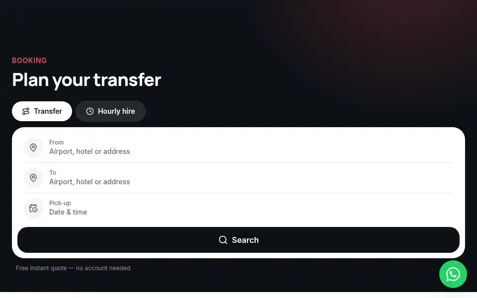 Screenshot of airport-transfer.istanbul