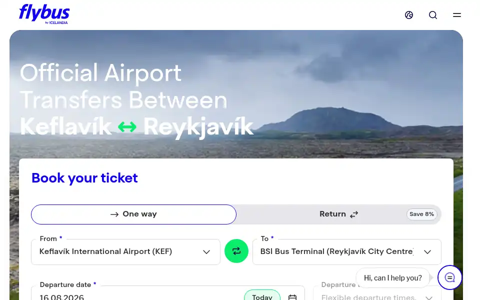 Screenshot of airportdirect.is