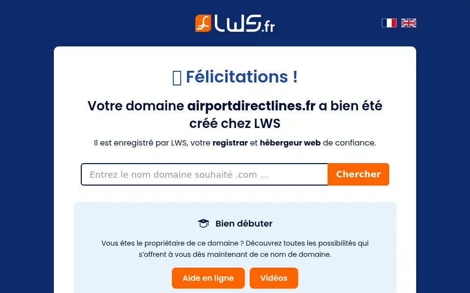 Screenshot of airportdirectlines.fr