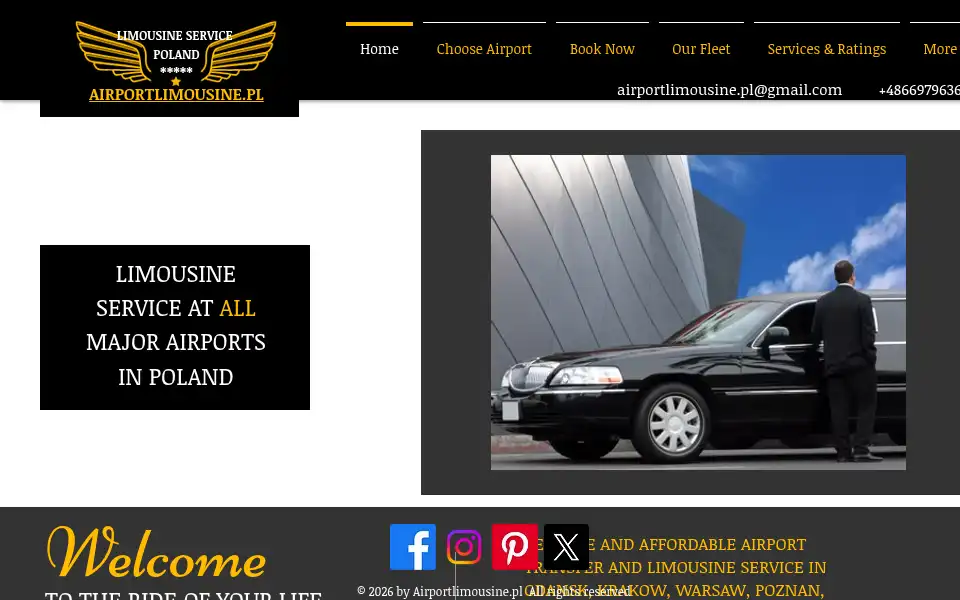 Screenshot of airportlimousine.pl