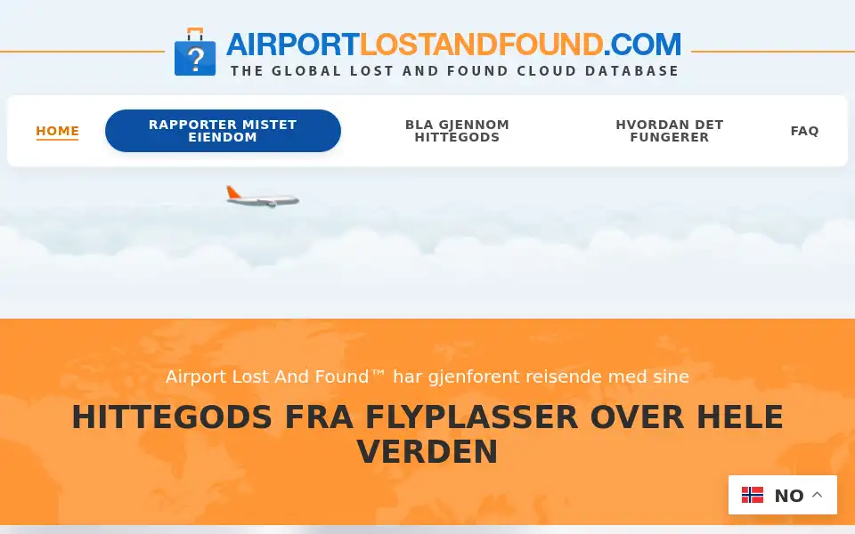 Screenshot of airportlostandfound.com