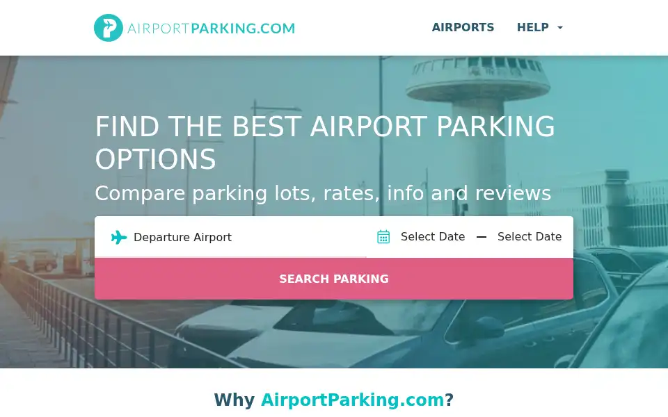 Screenshot of airportparking.com