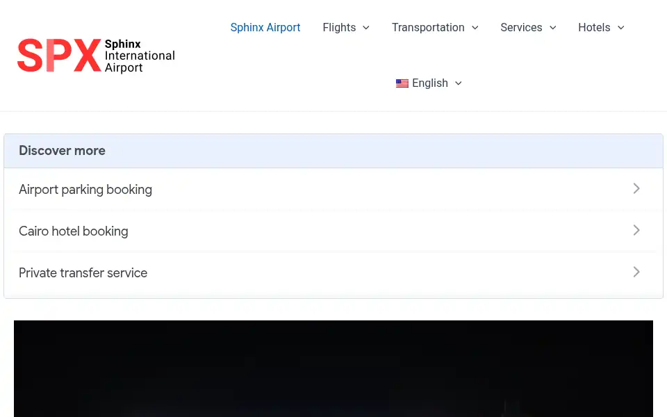Screenshot of airportsphinx.com