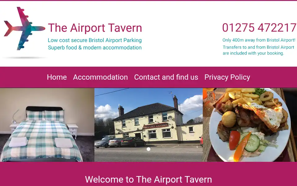 Screenshot of airporttavern.co.uk