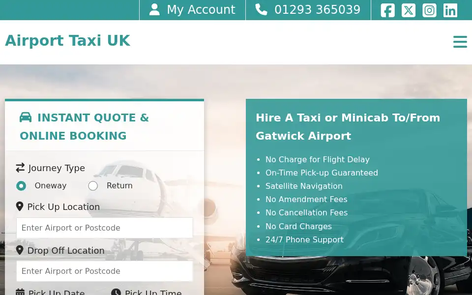 Screenshot of airporttaxi-uk.co.uk