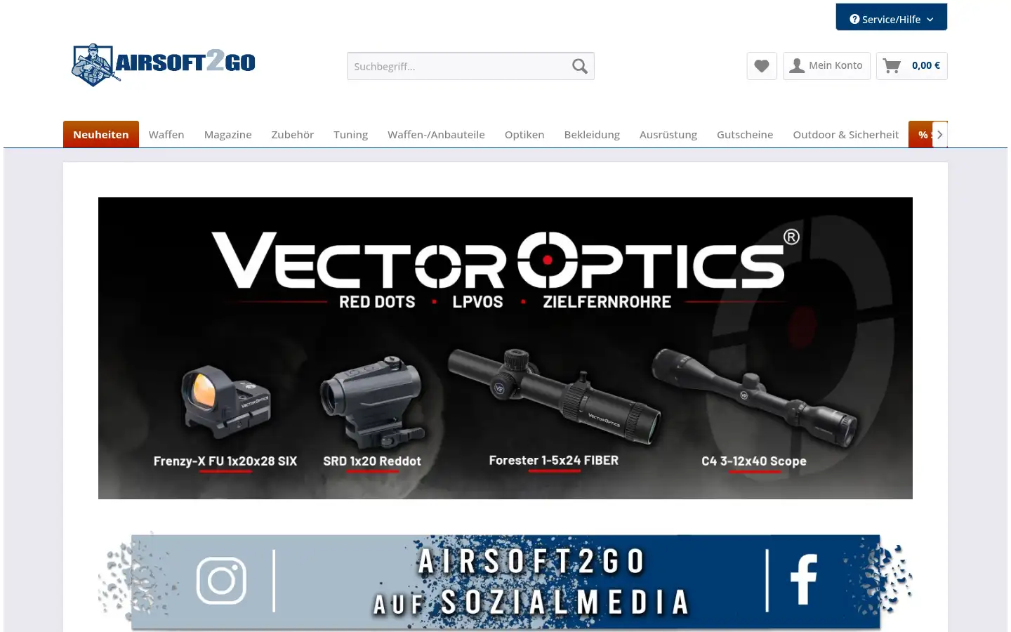 Screenshot of airsoft2go.com