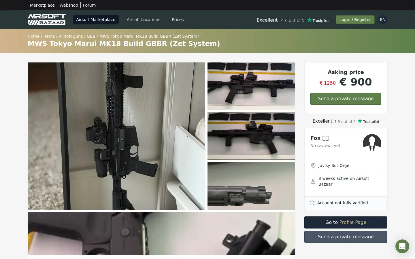 Screenshot of airsoftbazaar.com