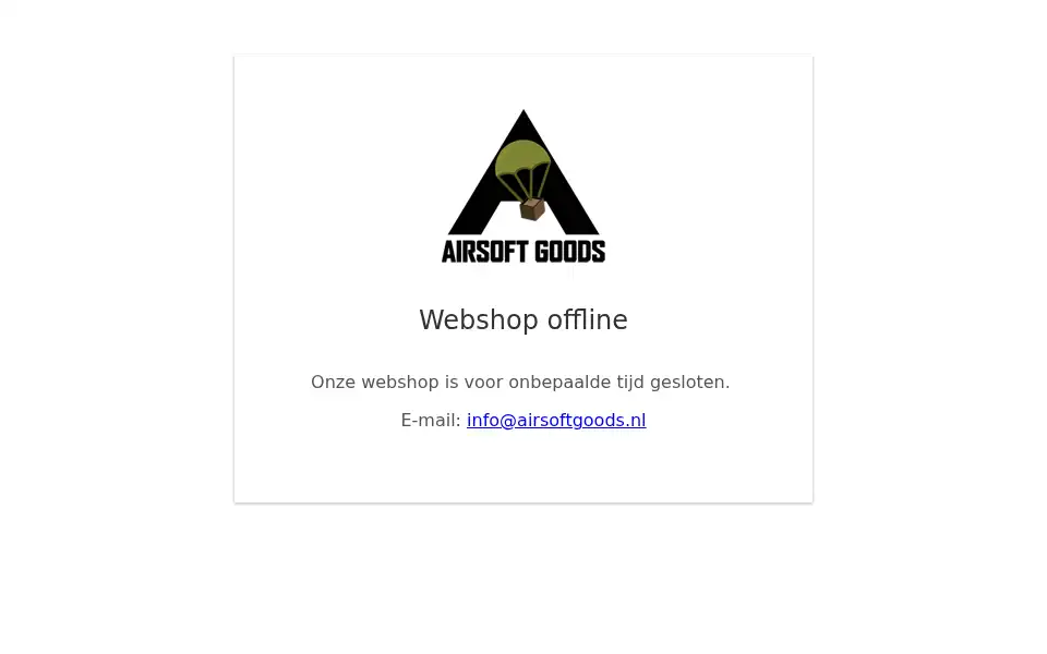 Screenshot of airsoftgoods.nl