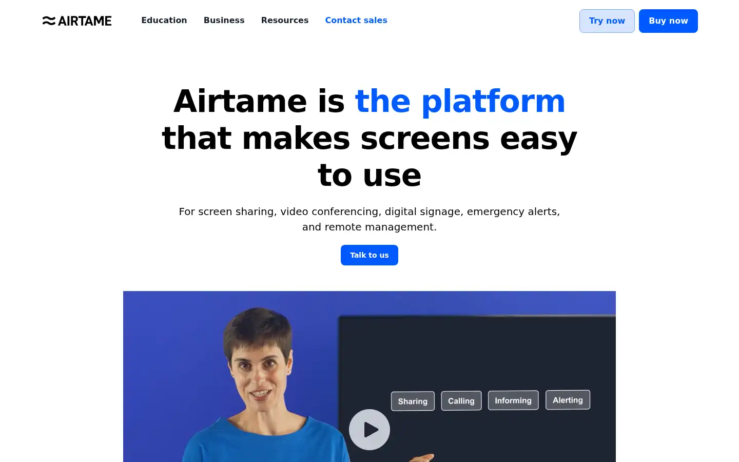 Screenshot of airtame.com