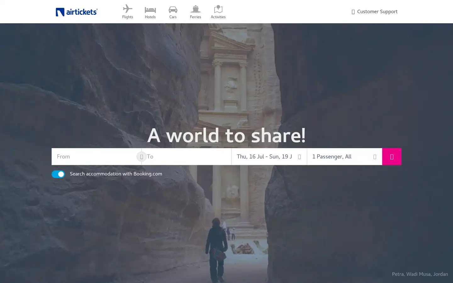 Screenshot of airtickets.com