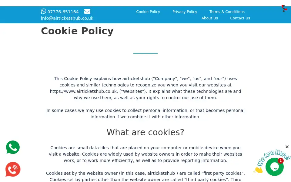 Screenshot of airticketshub.co.uk