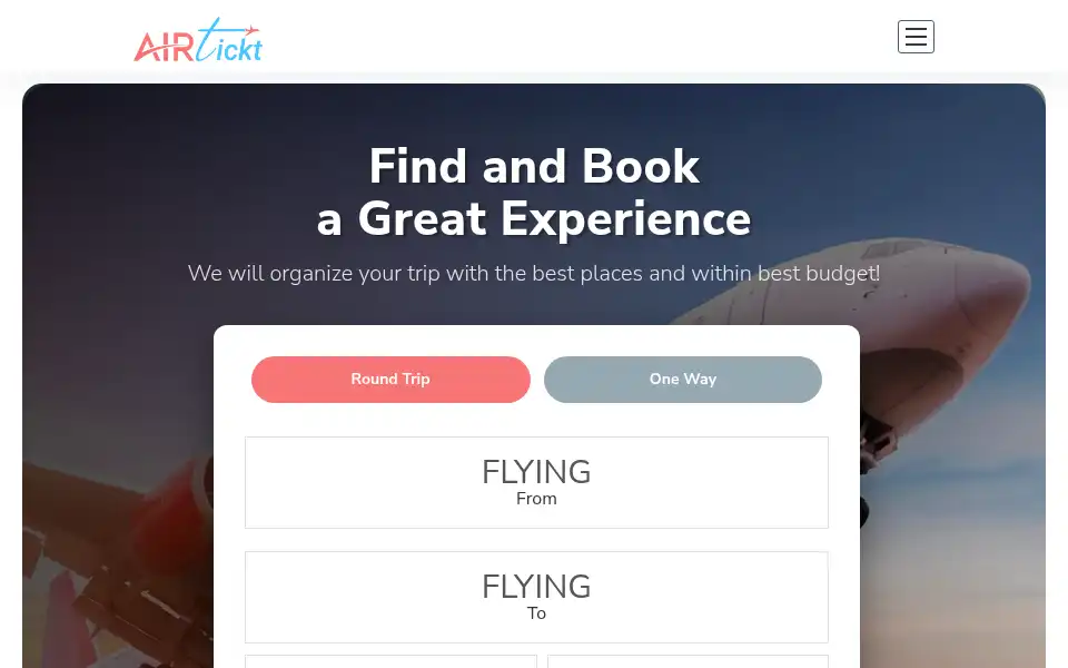 Screenshot of airtickt.us