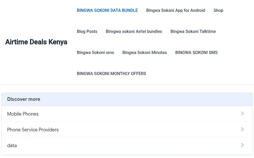 Screenshot of airtimedeals.co.ke