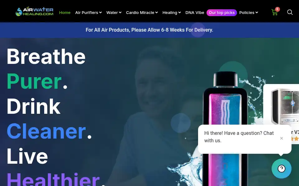 Screenshot of airwaterhealing.com