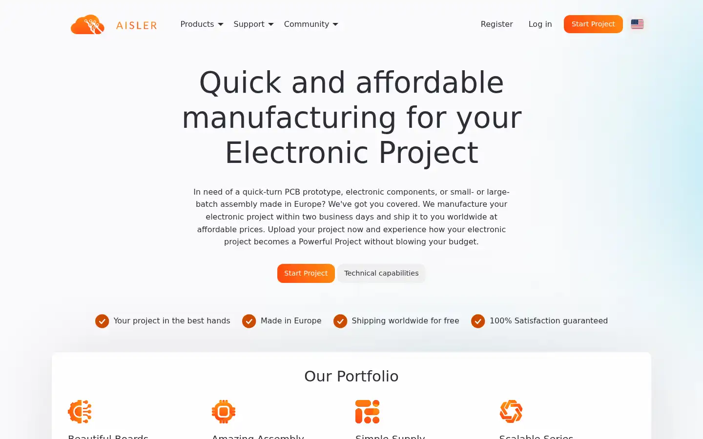 Screenshot of aisler.net