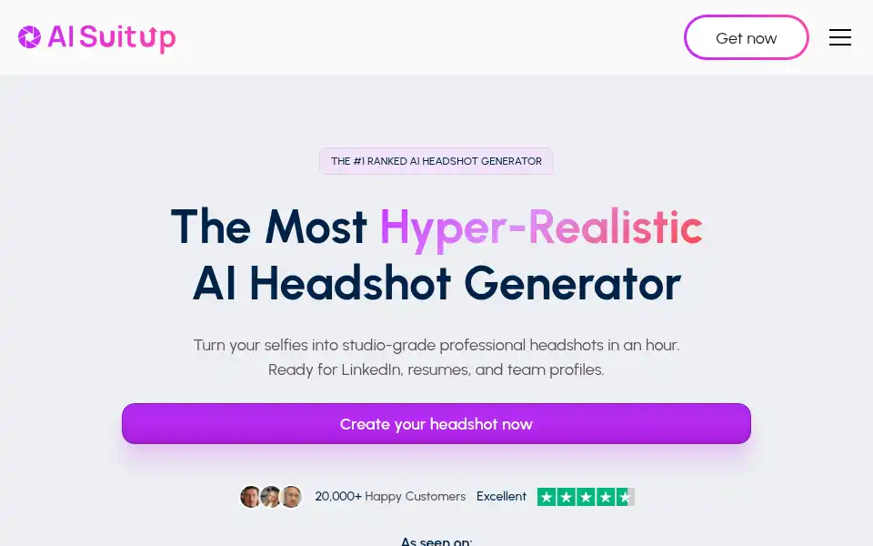 Screenshot of aisuitup.com