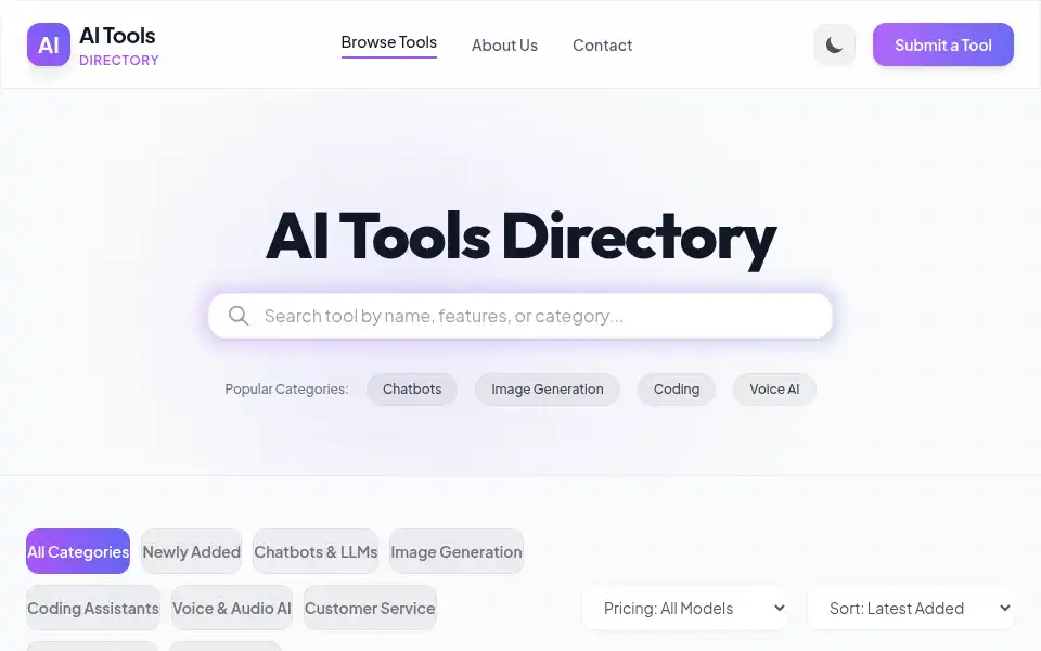 Screenshot of aitoolsdir.com
