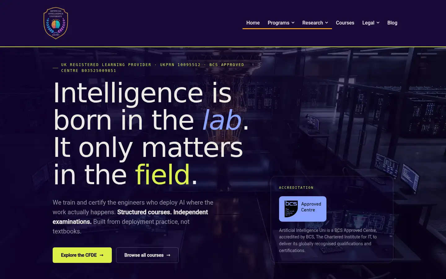 Screenshot of aiu.ac