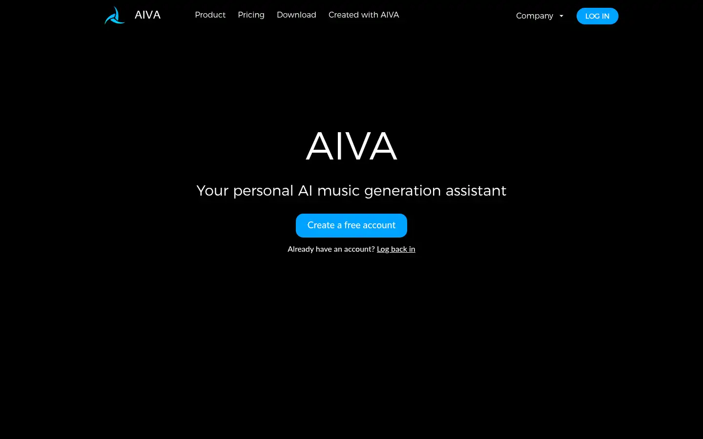 Screenshot of aiva.ai