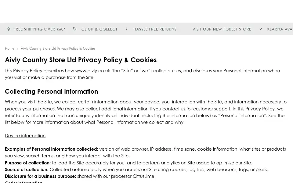 Screenshot of aivly.co.uk