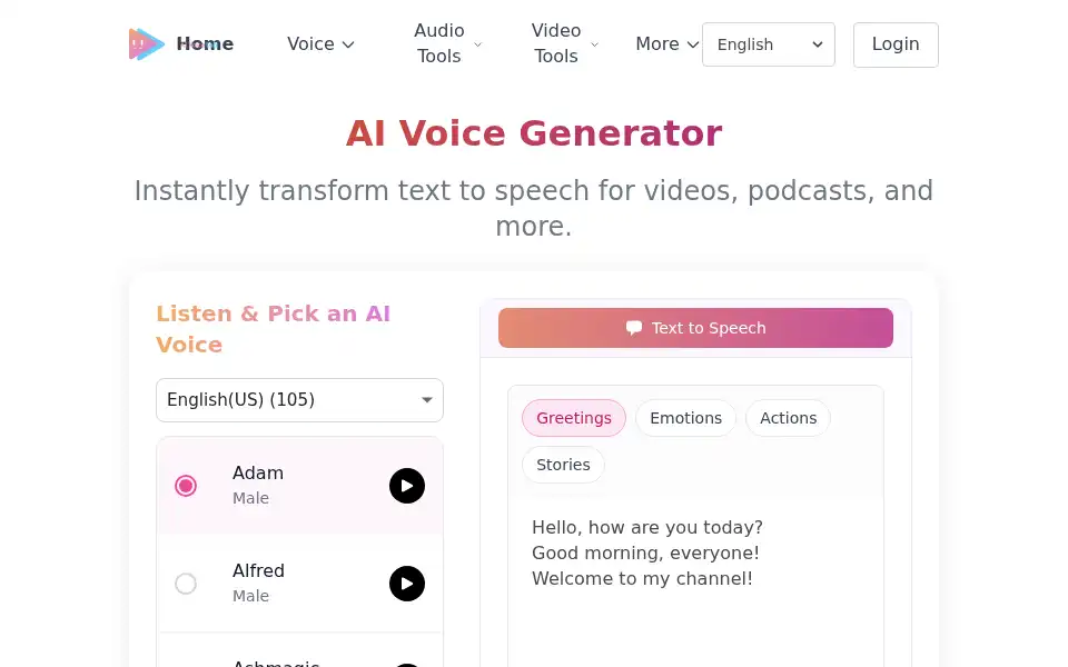 Screenshot of aivoicelab.net