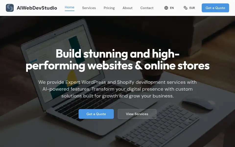 Screenshot of aiwebdevstudio.com