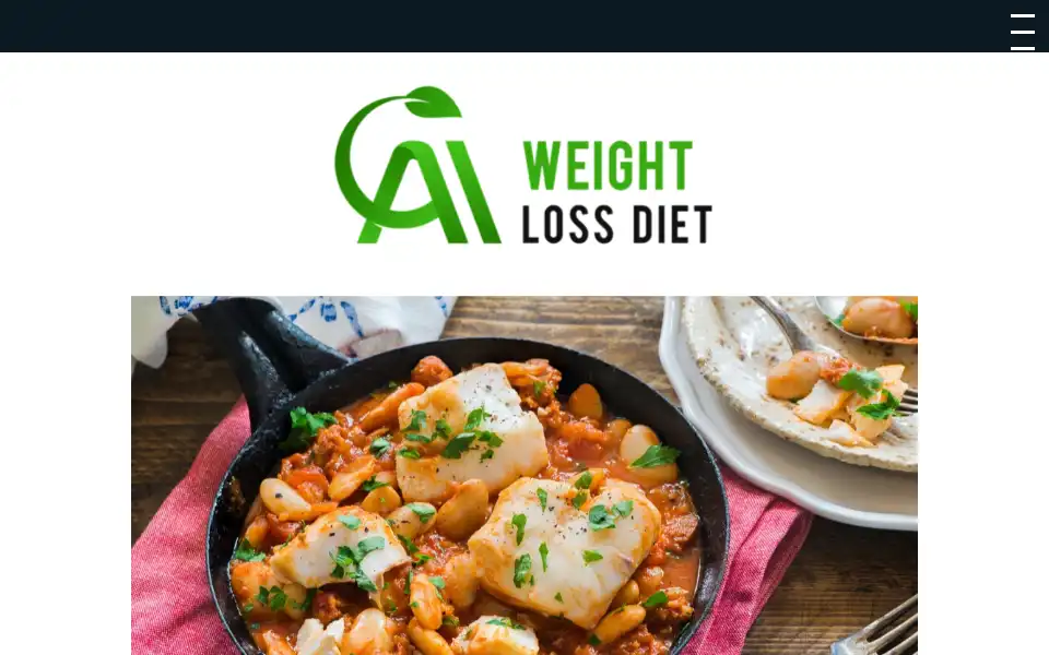 Screenshot of aiweightlossdiet.com